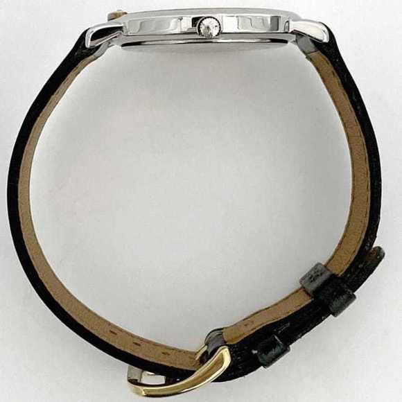 Hermes Watch Meteor f-21083 White Silver Gold Dark Green Boys 32mm SS Leather... - Picture 5 of 11